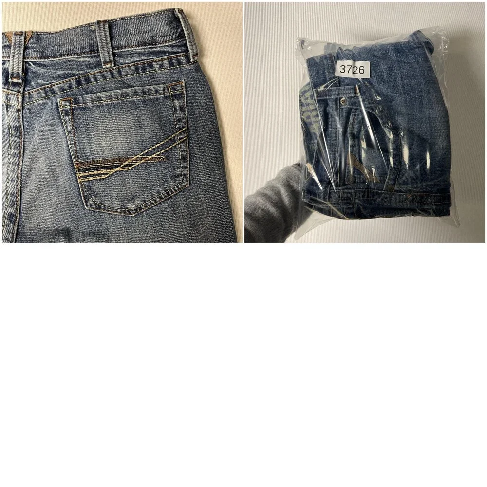 Ariat M4 Jeans Mens 36x30 Blue Medium Wash Relaxed Bootcut Low Rise Denim